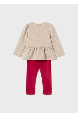 Mayoral Bebek Set Tayt Kadife - Mayoral - KIRMIZI - 36-AY - 2765-KIRMIZI-36-AY