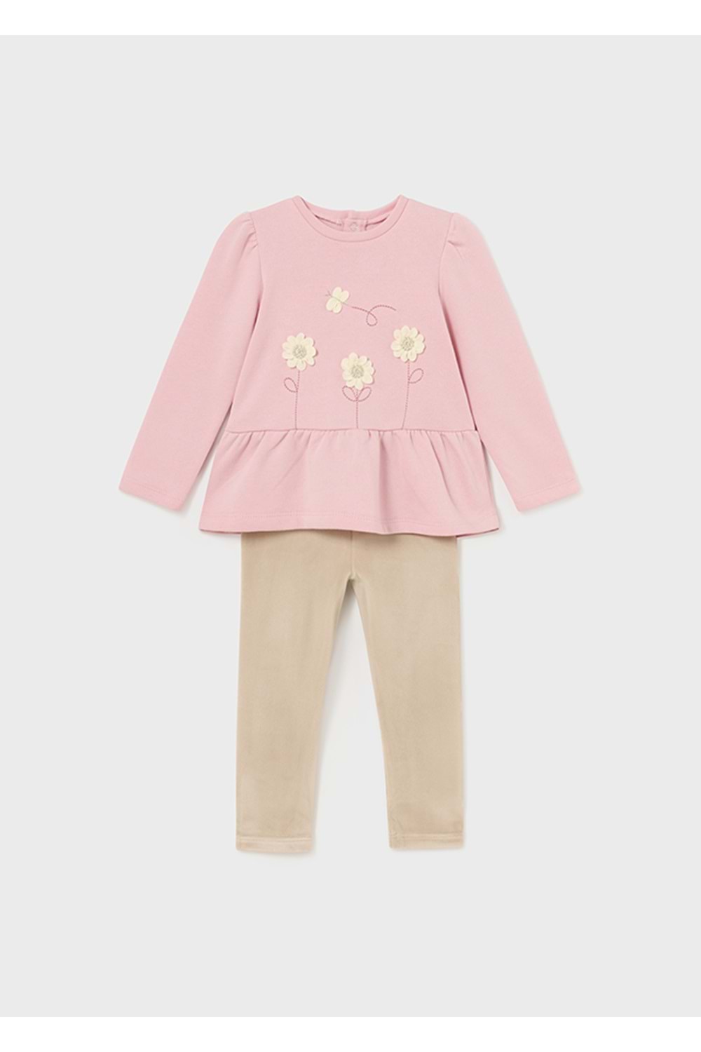 Mayoral Bebek Set Tayt Kadife - Mayoral - KREM - 36-AY - 2765-KREM-36-AY