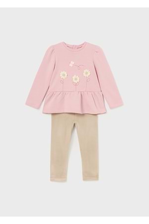 Mayoral Bebek Set Tayt Kadife - Mayoral - KREM - 36-AY - 2765-KREM-36-AY