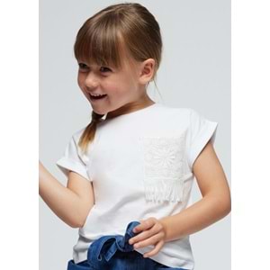 Mayoral Kız Çocuk Tshirt - Mayoral - BEYAZ - 5 YAŞ