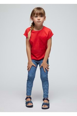 Mayoral Kız Çocuk Tshirt - Mayoral - BEYAZ - KIRMIZI - 8 YAŞ