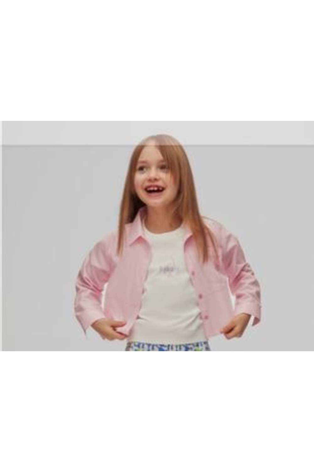 Kız Çocuk Pembe Gömlek - N.K. UNSEA - PEMBE - 8 YAŞ - 38564-PEMBE-8 YAŞ