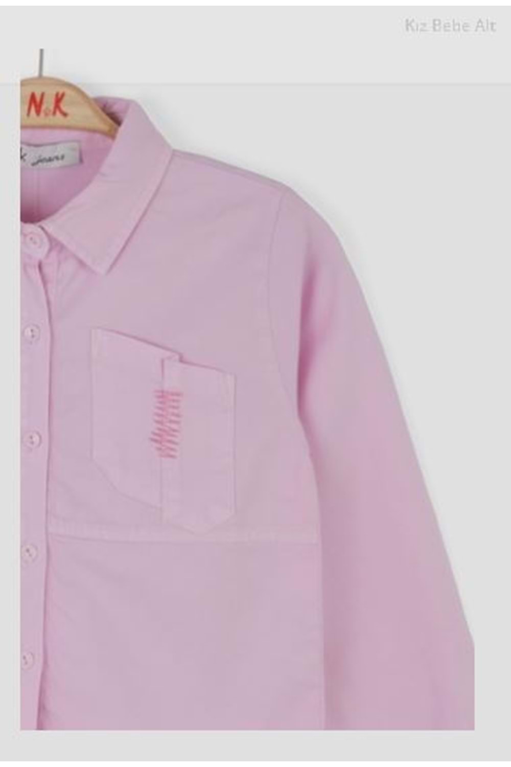 Kız Çocuk Pembe Gömlek - N.K. UNSEA - PEMBE - 8 YAŞ - 38564-PEMBE-8 YAŞ