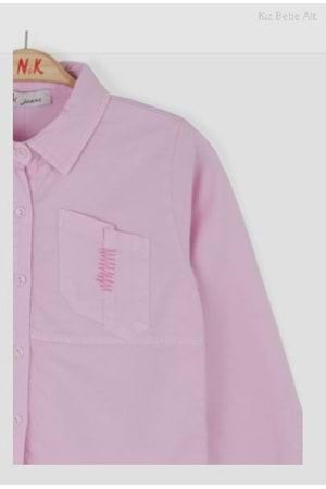 Kız Çocuk Pembe Gömlek - N.K. UNSEA - PEMBE - 8 YAŞ - 38564-PEMBE-8 YAŞ