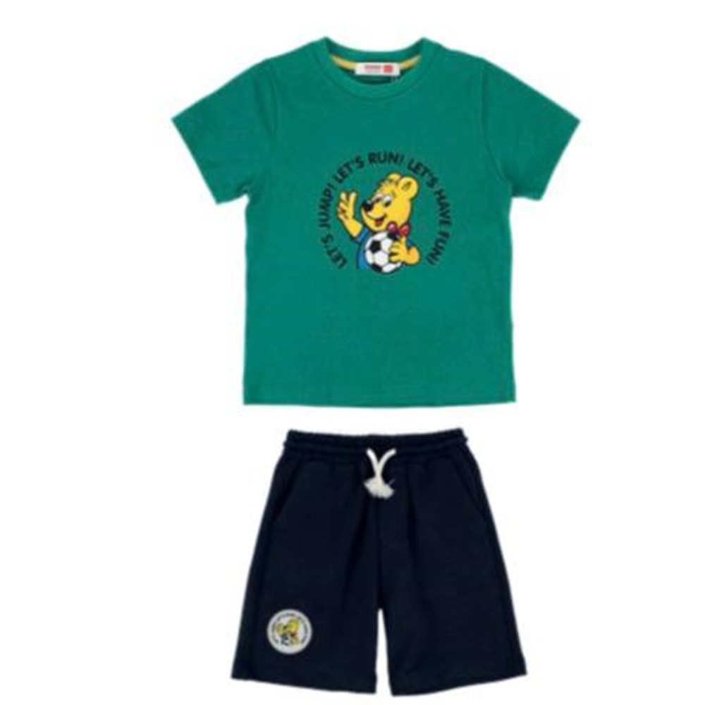 HARİBO Erkek çocuk şort takım - HARİBO - YEŞİL - 4 YAŞ - 3CB-YEŞİL-4 YAŞ