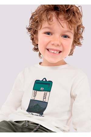Mayoral Krem Çocuk Tshirt - Mayoral - KREM - 7 YAŞ - 4028-KREM-7 YAŞ