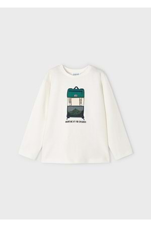 Mayoral Krem Çocuk Tshirt - Mayoral - KREM - 7 YAŞ - 4028-KREM-7 YAŞ