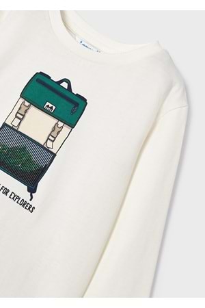 Mayoral Krem Çocuk Tshirt - Mayoral - KREM - 7 YAŞ - 4028-KREM-7 YAŞ