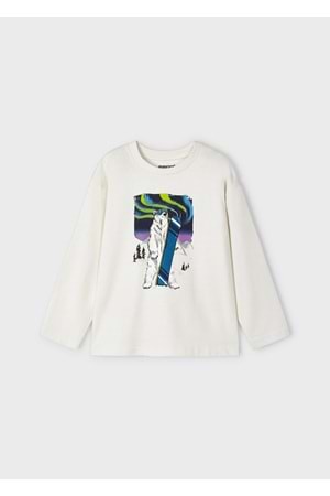 Mayoral Krem Çocuk Tshirt - Mayoral - KREM - 7 YAŞ - 4038-KREM-7 YAŞ