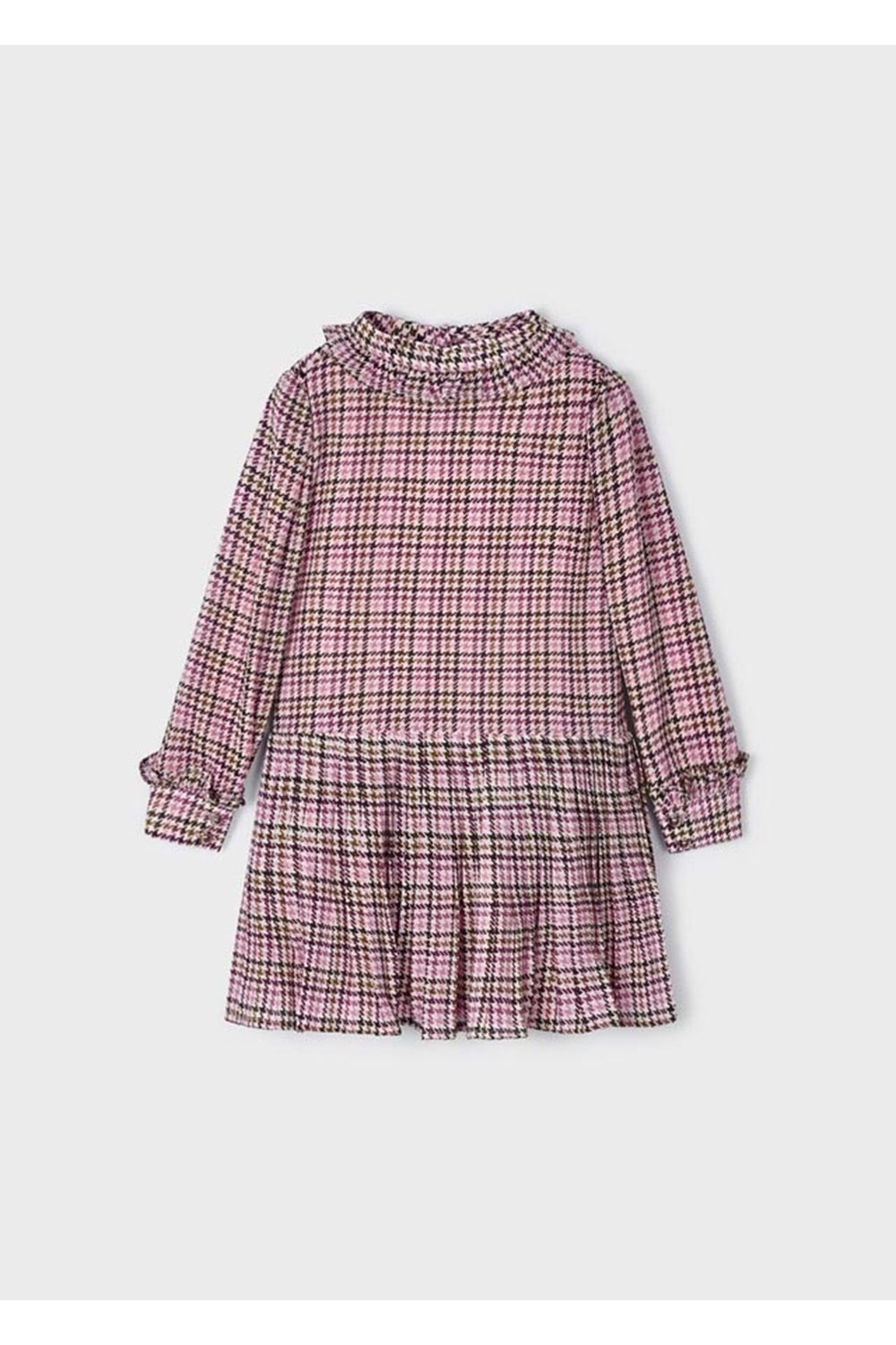 Mayoral Pudra Pembe Desenli Çocuk Elbise - Mayoral - PUDRA PEMBE - 9 YAŞ - 4928-PUDRA PEMBE-9 YAŞ