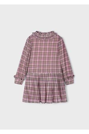 Mayoral Pudra Pembe Desenli Çocuk Elbise - Mayoral - PUDRA PEMBE - 9 YAŞ - 4928-PUDRA PEMBE-9 YAŞ