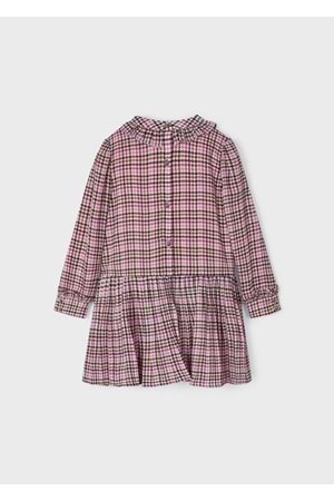 Mayoral Pudra Pembe Desenli Çocuk Elbise - Mayoral - PUDRA PEMBE - 9 YAŞ - 4928-PUDRA PEMBE-9 YAŞ