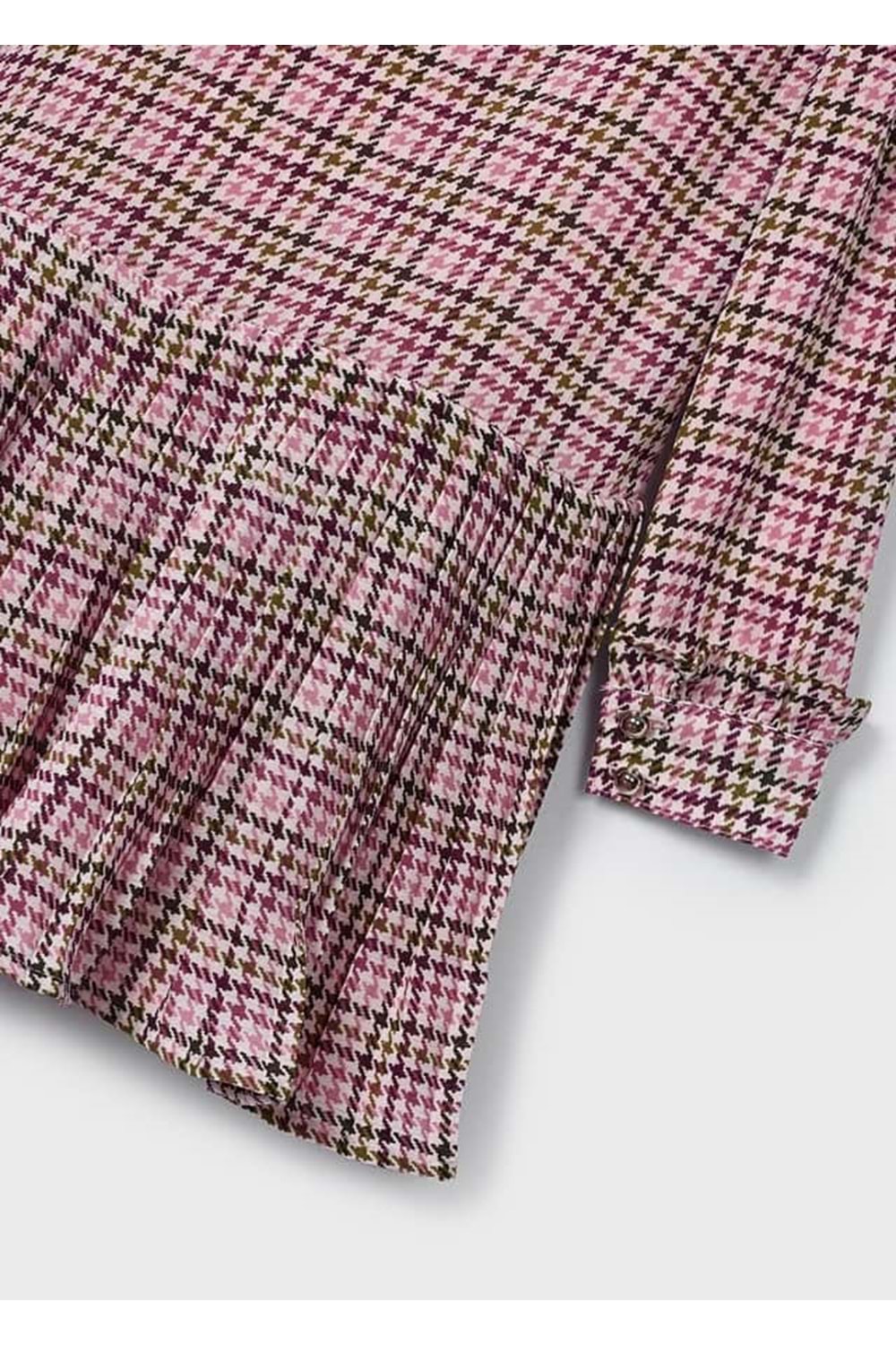 Mayoral Pudra Pembe Desenli Çocuk Elbise - Mayoral - PUDRA PEMBE - 9 YAŞ - 4928-PUDRA PEMBE-9 YAŞ