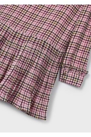 Mayoral Pudra Pembe Desenli Çocuk Elbise - Mayoral - PUDRA PEMBE - 9 YAŞ - 4928-PUDRA PEMBE-9 YAŞ