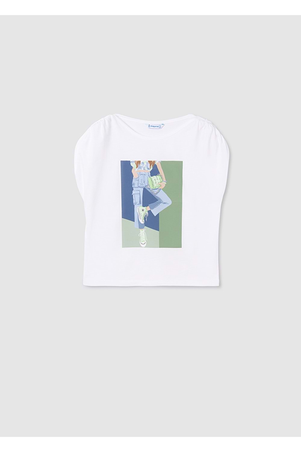 Mayoral Kız Çocuk Tshirt - Mayoral - BEYAZ - 14 YAŞ