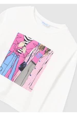 Mayoral Çocuk Tshirt - Mayoral - BEYAZ - 10 YAŞ - 7056--BEYAZ-10 YAŞ