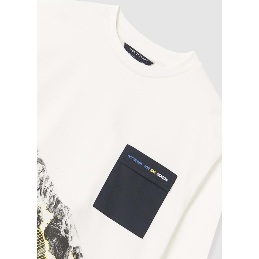 Mayoral Beyaz Çocuk Tshirt - Mayoral - BEYAZ - 14 YAŞ - 7065--BEYAZ-14 YAŞ