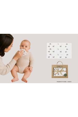 Bistyle Erkek Bebek Ağız Bezi 6LI Penye - BİSTYLE - ECRU - STANDART