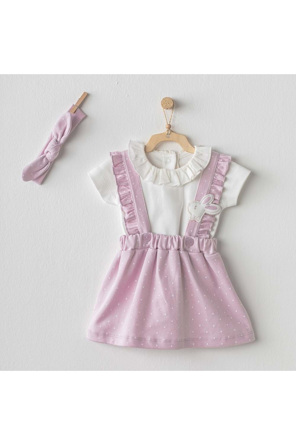 Andywawa Lila Kız Bebek 3 Lü Takım - Andywawa - LİLA - 9-12 AY - AC23597-LİLA-9-12 AY