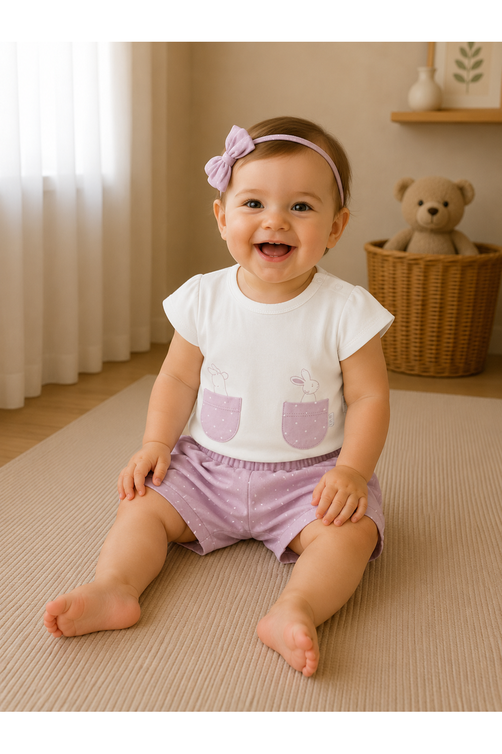 Andywawa Lila Kız Bebek 3 Lü Takım - Andywawa - LİLA - 18-24 AY - AC23600-LİLA-18-24 AY