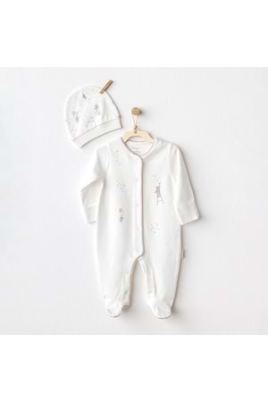 Andywawa Erkek Bebek Tulum Takım - Andywawa - ECRU - 6-9 AY - AC25063-ECRU-6-9 AY
