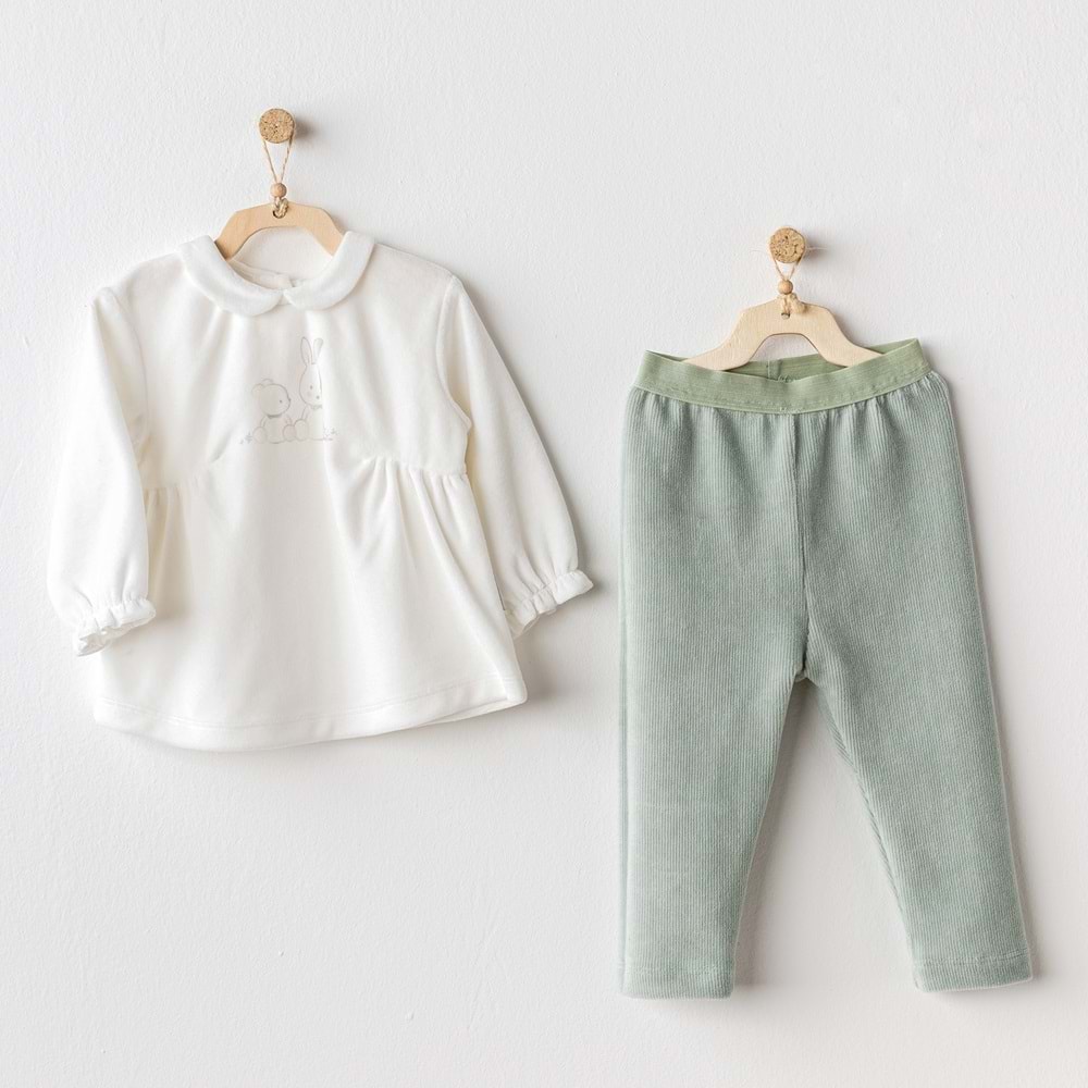 Andywawa Kız Bebek 2Lİ Takım - Andywawa - MİNT - 1-3 AY - AC25134-MİNT-1-3 AY