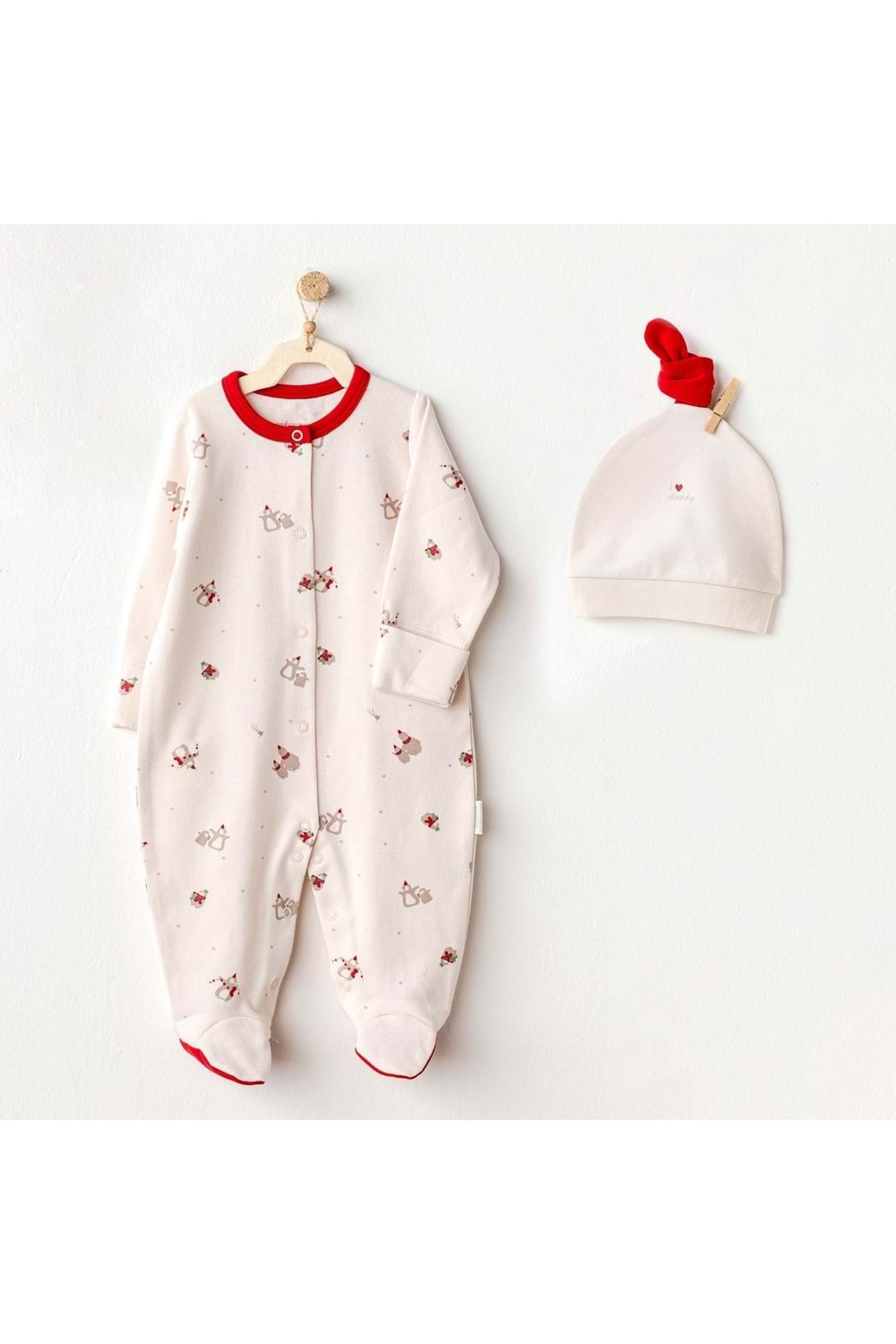 Andywawa Erkek Bebek Tulum Takımı - Andywawa - ECRU - 6-9 AY - AC25346-ECRU-6-9 AY