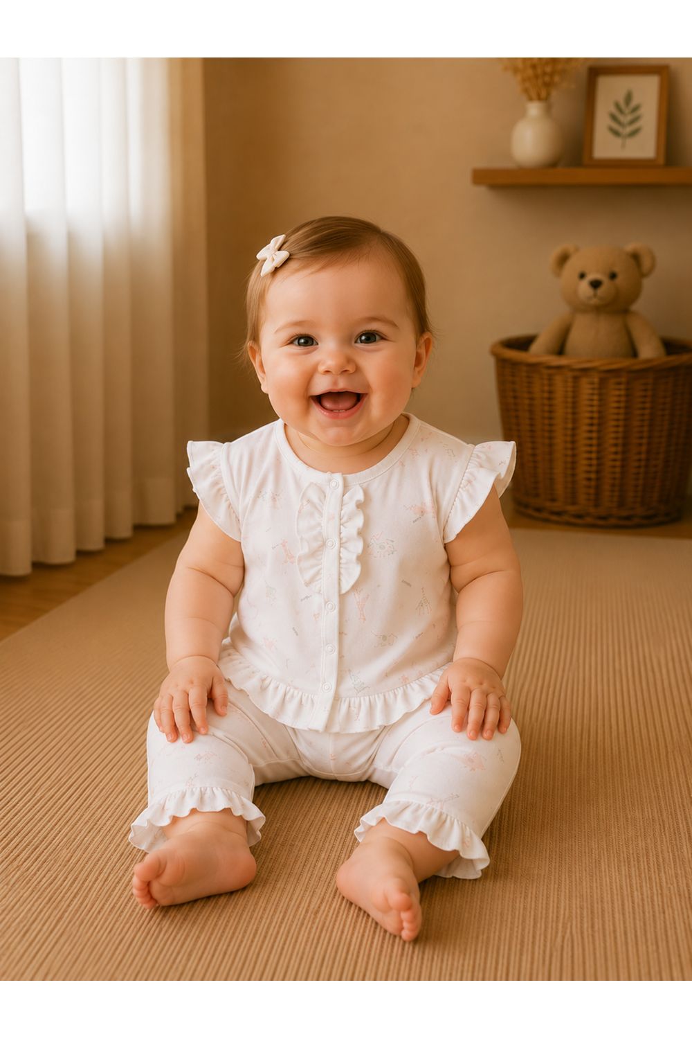 Andywawa Kız Bebek 2 Li Takım - Andywawa - ECRU - 1-3 AY - AC25511-ECRU-1-3 AY