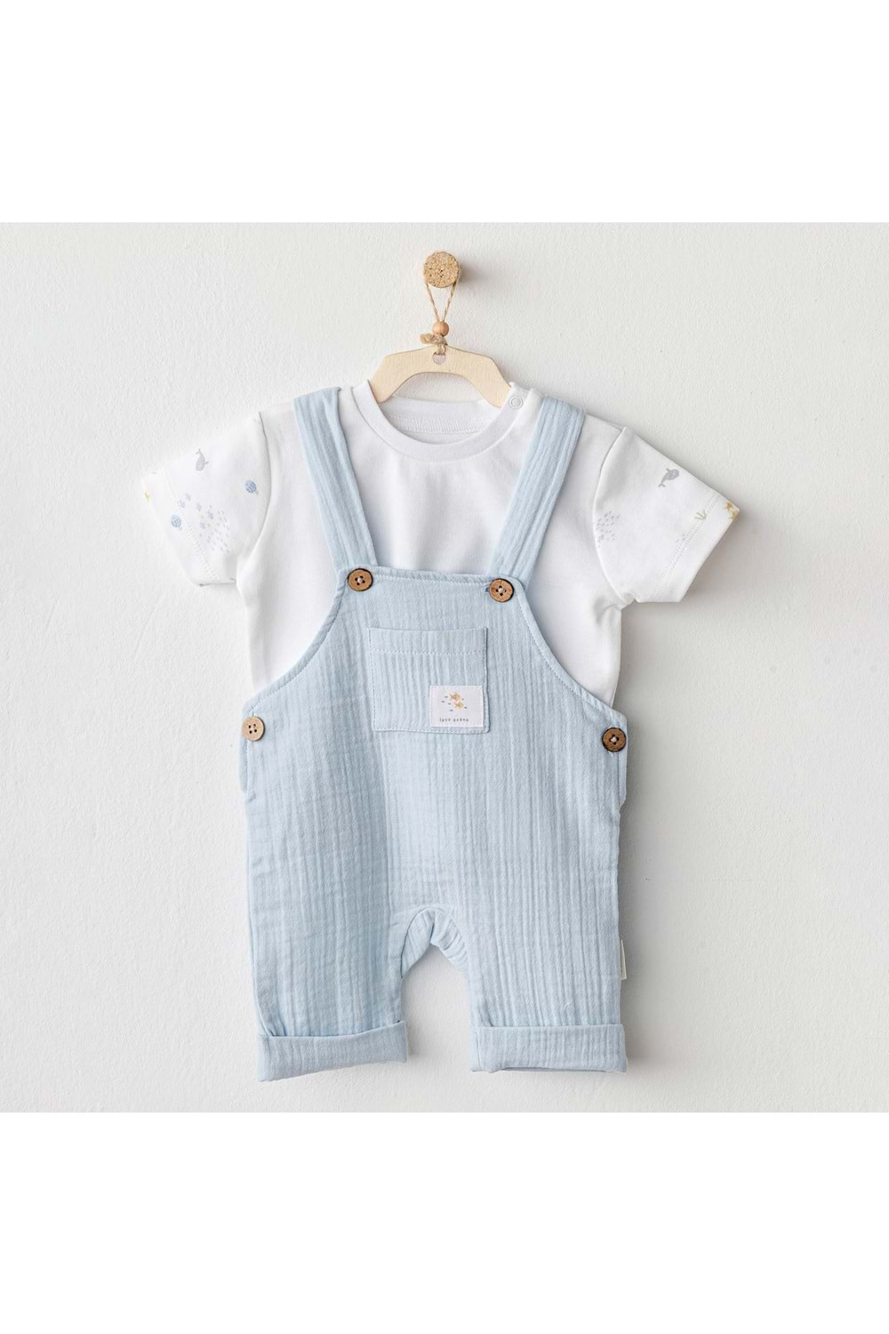 Andywawa Erkek Bebek Müslin Salopet - Andywawa - MAVİ - 6-9 AY - AC25621-MAVİ-6-9 AY