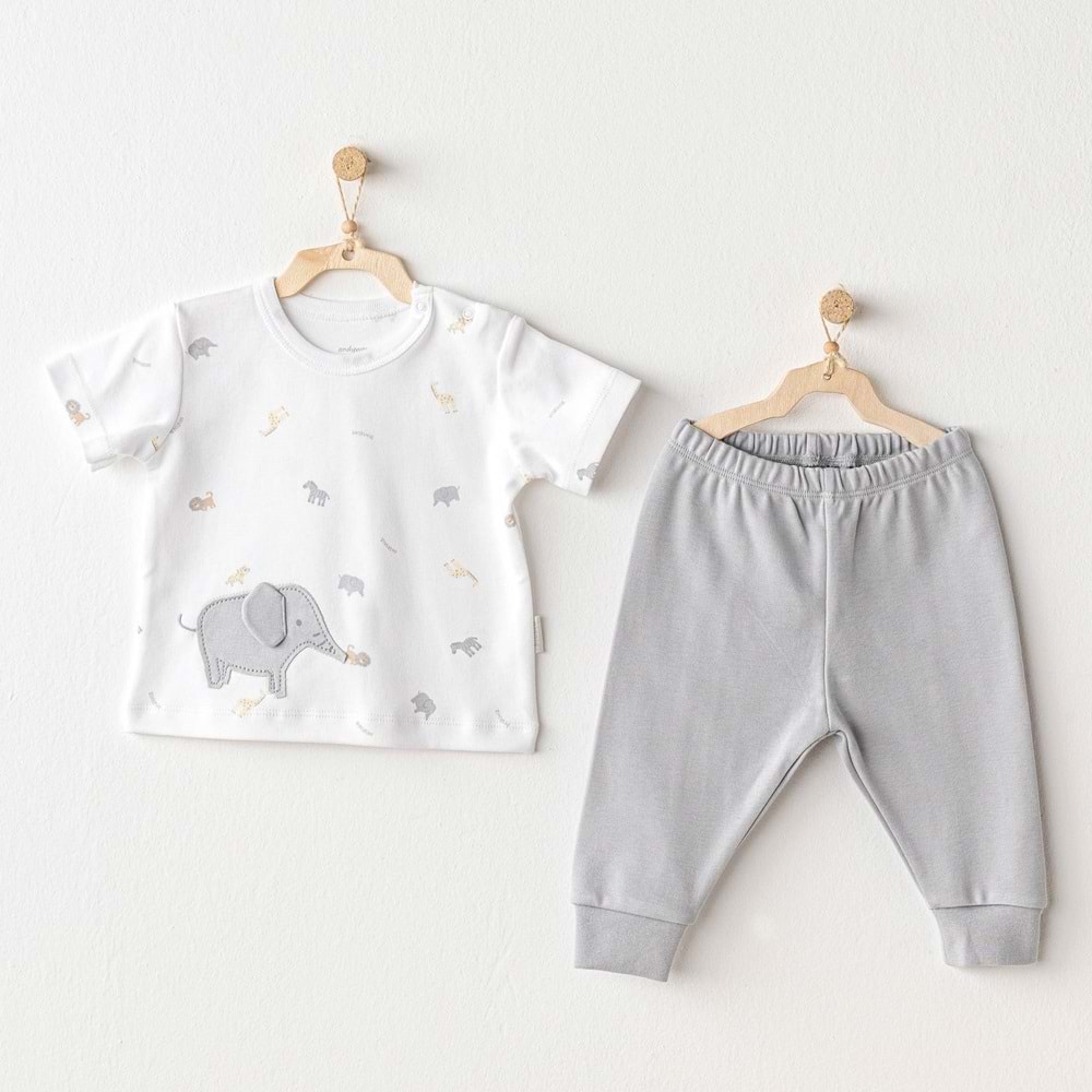 Andywawa Erkek Bebek 2 Li Takım - Andywawa - GRİ - 6-9 AY - AC25809-GRİ-6-9 AY