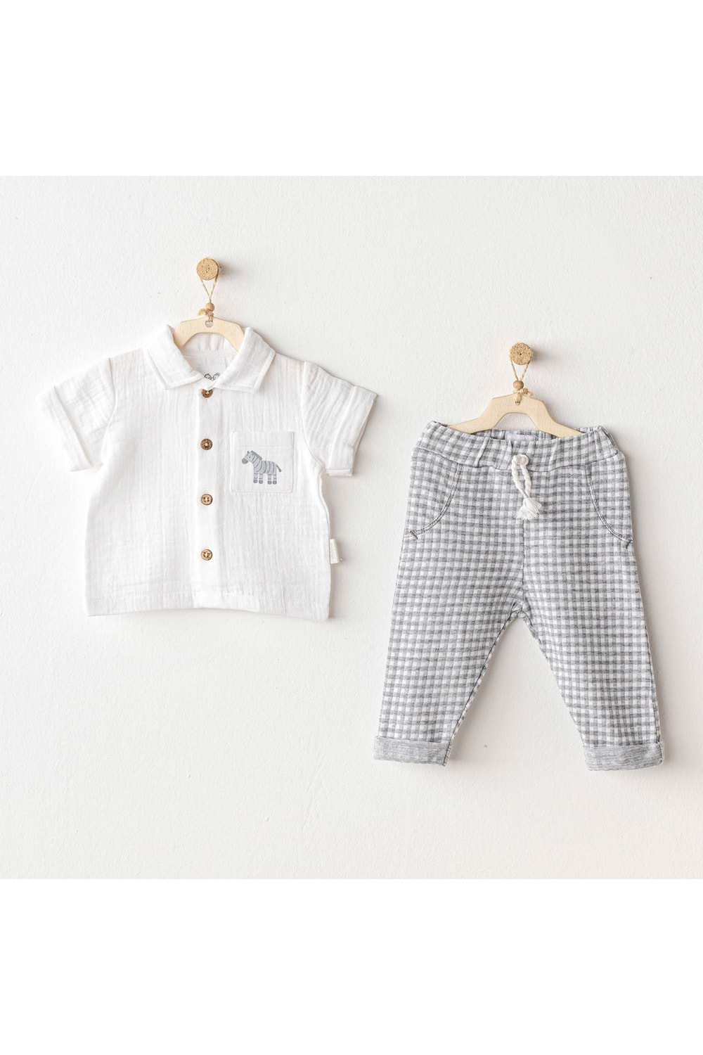 Andywawa Erkek Bebek 2 Li Takım - Andywawa - GRİ - 6-9 AY - AC25813-GRİ-6-9 AY