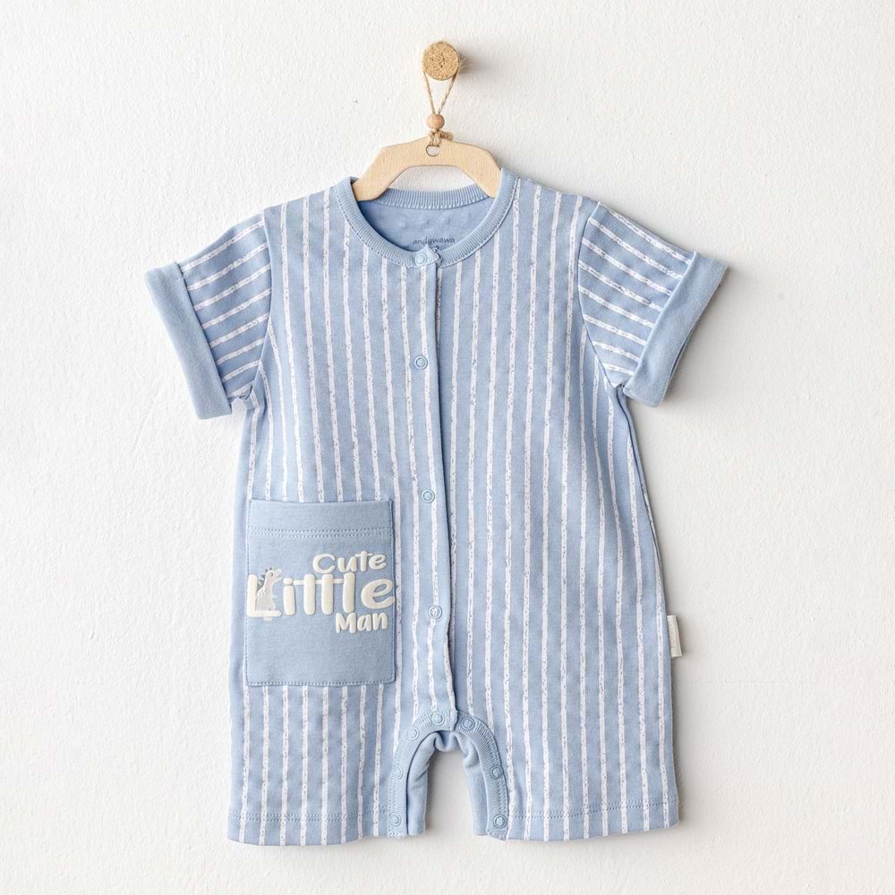 Andywawa Erkek Bebek Tulum - Andywawa - MAVİ - 3-6 AY - AC25918-MAVİ-3-6 AY