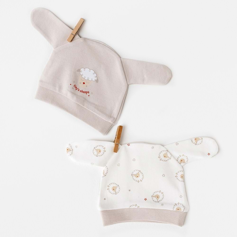 Andywawa Erkek Bebek 2 Li Şapka Bere - Andywawa - BEJ - 9-12 AY - AC26157-BEJ-9-12 AY