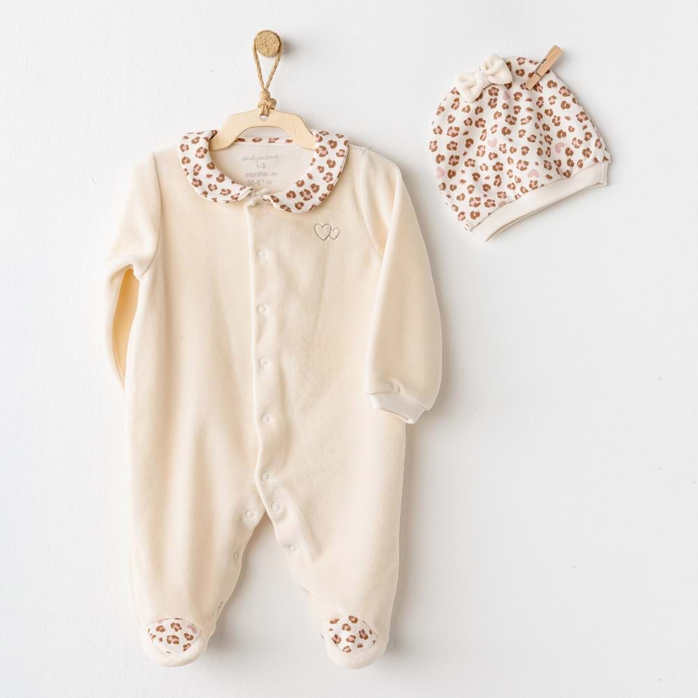 Andywawa Kız Bebek Tulum - Andywawa - ECRU - 0-1 AY - AC26238-ECRU-0-1 AY