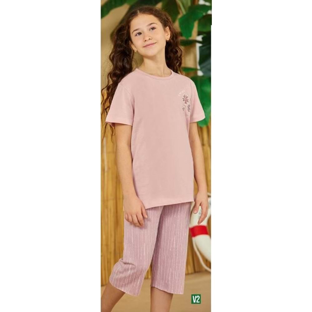 ELSİMA KIZ ÇOCUK PİJAMA TAKIMI - ELSİMA - PEMBE - 16 YAŞ - B3137-PEMBE-16 YAŞ