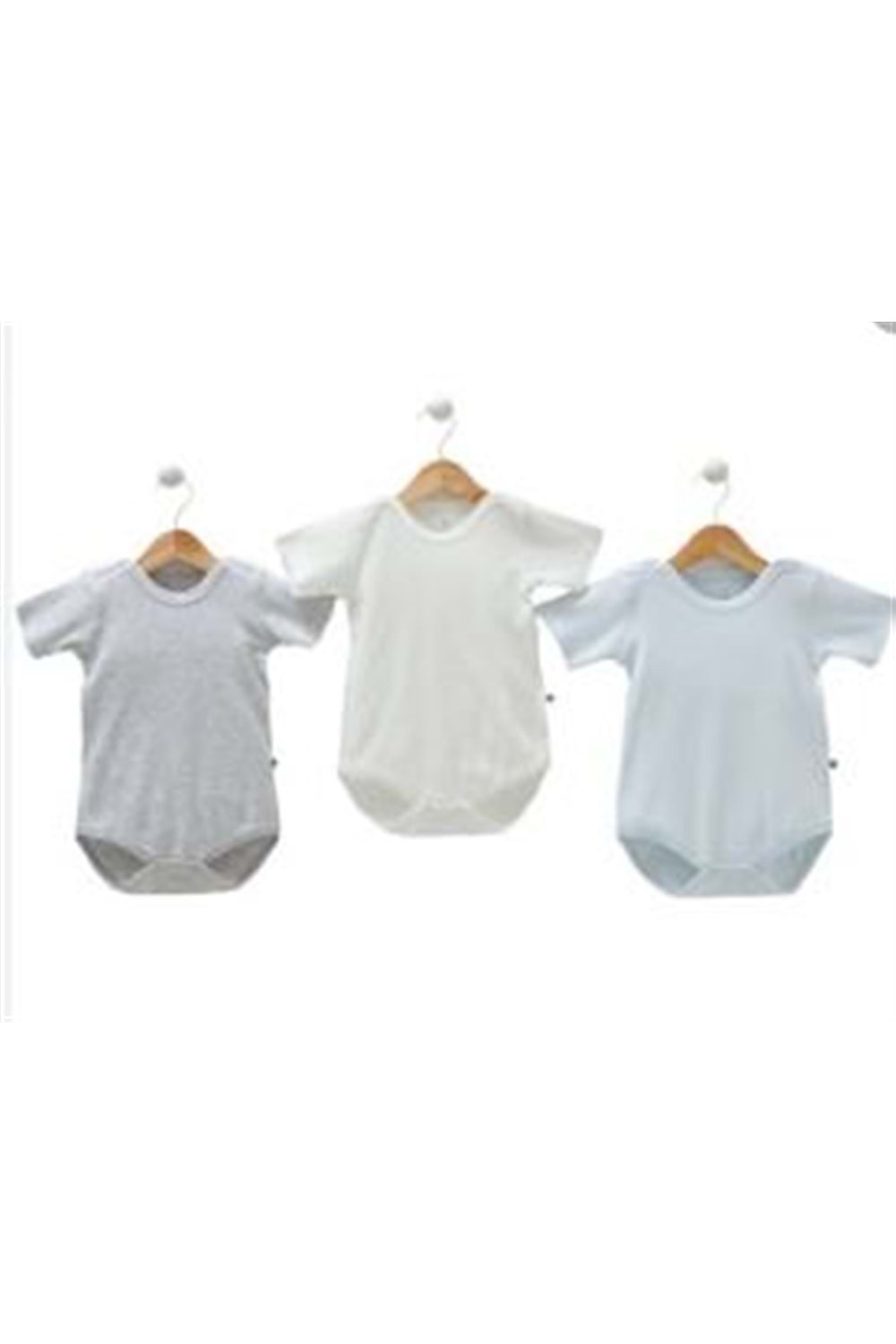 Caramell Renkli Erkek Bebek Body 3 Lü - Caramell - MAVİ - 9-12 AY