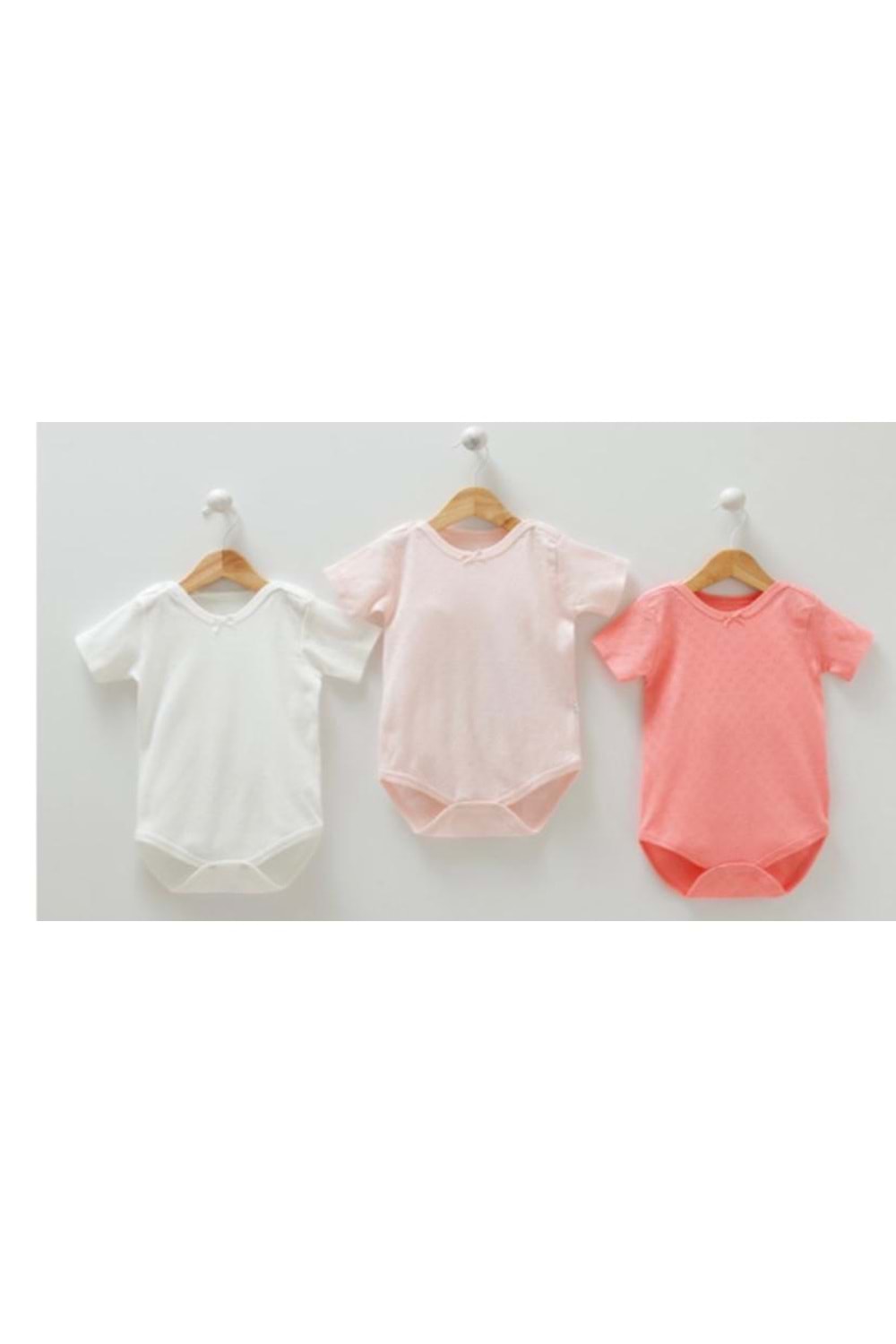 Caramell Renkli Kız Bebek Body 3 Lü - Caramell - PEMBE - 9-12 AY