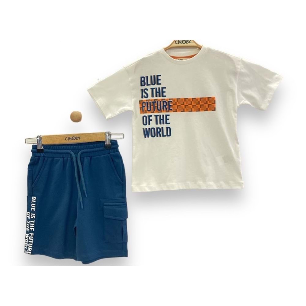 Çikoby Baskılı şort takım - ÇİKOBY - RENKLİ - 5 YAŞ - CE30224-RENKLİ-5 YAŞ
