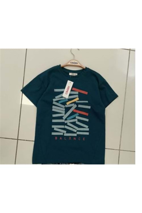 Çikoby Erkek Çocuk Tshirt Petrol rengi