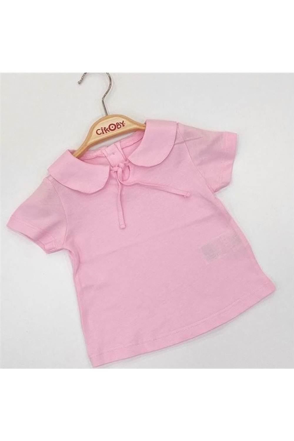 Çikoby Pembe Kız Bebek Yakalı Tshirt - Çikoby - PEMBE - 9-12 AY - CK15511-PEMBE-9-12 AY