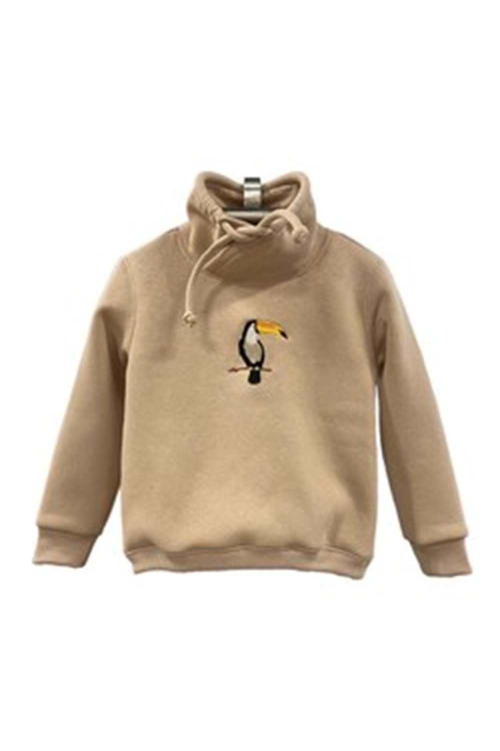 Karamela Bej Erkek Çocuk Dik Yakalı Sweatshirt - KARAMELA - BEJ - 8 YAŞ
