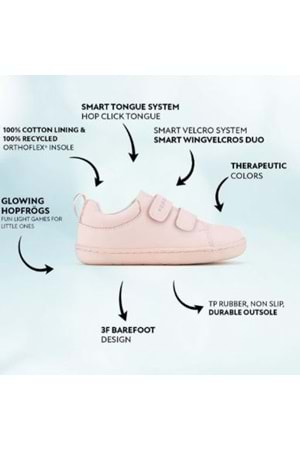 Hopfrög Çocuk Ayakkabısı Ayakkabısı (Vegan) - HOPFRÖG - PEMBE - 20 - Smart Walker Casual-PEMBE-20